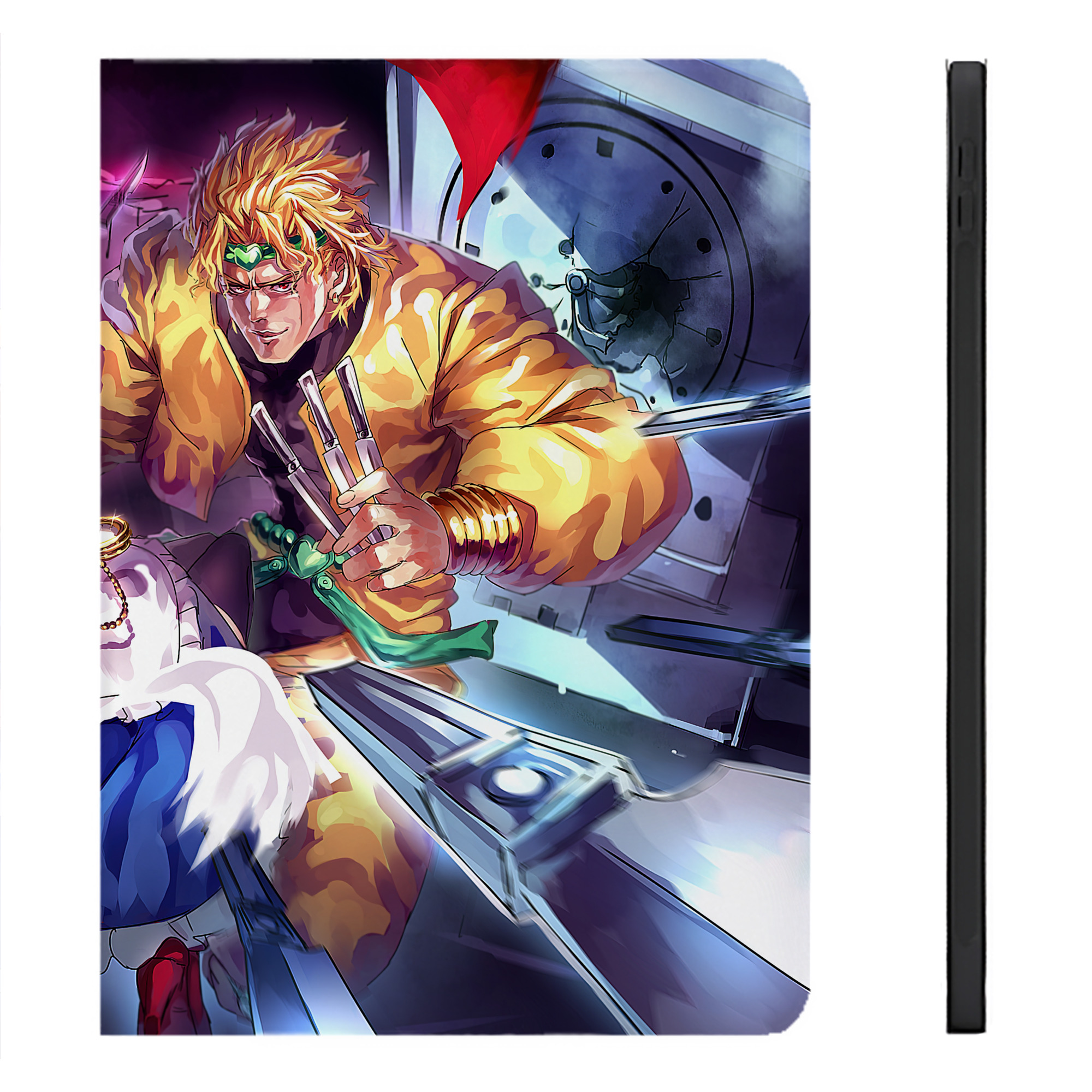 （画像用） ジョジョの奇妙な冒険 JoJo's Bizarre Adventure IPadケース ペンホルダー付き ブックスタイルデザイン